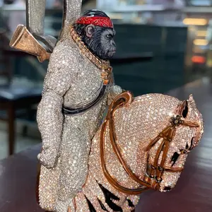 Pendentif Iced Out VVS Moissanite Diamond Planet Of The Apes / Pendentif Iced Out / Pendentif Hip-Hop / Pendentif 3D / Pendentif Initial - Product Image 6