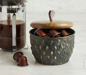 Conteneur de rangement élégant en noir doré avec un design élégant en relief diamanté, parfait pour la décoration intérieure et les ustensiles de cuisine d'hôtel - Product Image 4