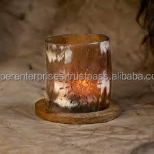High Demand Horn With Metal Candle Lanterns Home Decor Luxury Scented Candles <b>Holders</b> Tea Light Candle Stands With High Finished - Product Image 5