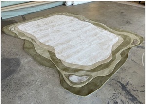 Alfombras de Lana 100% de Primera Calidad, Hechas a Mano, Diseño Moderno, Alfombras de Lujo Afelpadas, de Pelo Corto, Resistentes a las Manchas, para Dormitorio - Product Image 6