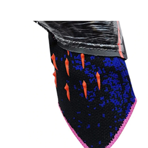 Gants de gardien de but de football/soccer unisexes en cuir PU personnalisé, antidérapants, avec fermeture auto-agrippante et protection des doigts - Product Image 3