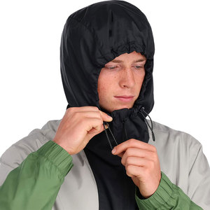 <b>Men's</b> Color Blocking Windbreaker Hooded <b>Jacket</b> Regular Fit Breathable Polyester Material Spring Casual Style Windproof Zipper - Product Image 5