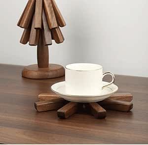 Rustic Farmhouse Wooden Coasters-Light <b>Weight</b> & Dishwasher Safe - Product Image 2
