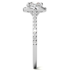 Bague en Moissanite taille coussin, en argent sterling 925 plaqué or, sertie à griffes, cadeau de luxe classique pour fiançailles, mariage, anniversaire - Product Image 4