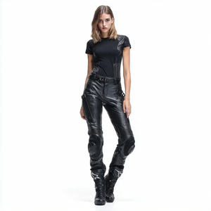 กางเกงหนังสำหรับขี่มอเตอร์ไซค์ผู้หญิง สำหรับฤดูร้อนและฤดูหนาว กันน้ำ ป้องกันแบคทีเรีย - Product Image 4