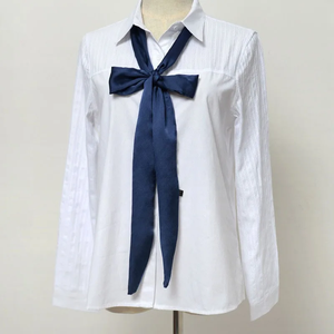 Pañuelo largo y estrecho para mujer, banda para el cuello, pañuelo estampado liso, pañuelo para el pelo, lazo de moda para mujer - Product Image 3