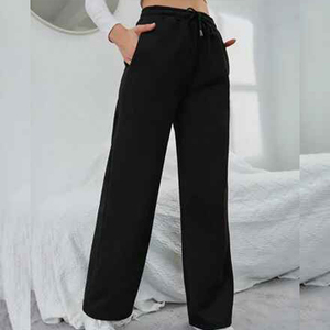 New Design Custom Women's Sports Sweatpants Loose Fit Cotton Jogger Trousers Casual Training <b>Pants</b> For Ladies - Product Image 3