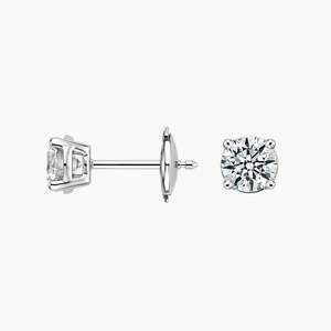 Pendientes de Diamante Redondo Cultivado en Laboratorio con 4 Puntas, Oro Amarillo Sólido de 14K, 18K, 22K, VVS, VS, SI, D a G, Joyería Fina de Lujo, Regalo, OEM, ODM - Product Image 4