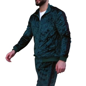 Nouveaux ensembles de survêtements unisexes personnalisés en velours pour hommes, vêtements de sport et d'entraînement de marque pour l'hiver - Product Image 3