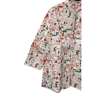 Chaqueta Acolchada Reversible Hecha a Mano, Vintage, de Algodón Orgánico Indio, Ecológica, para Mujer, Prenda Exterior de Invierno Única, con Forro de Lino y Rayas - Product Image 2