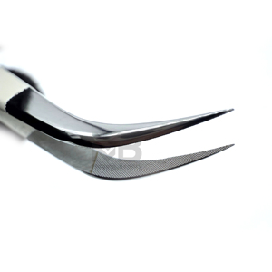 Pince à épiler de précision en acier inoxydable personnalisée, pointe lisse en forme de L, 10 mm, anti-magnétique, prise en main parfaite pour les extensions de cils - Product Image 6