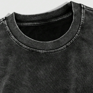 Ensemble court homme délavé à l'acide avec strass, t-shirt oversize et short, tenue 2 pièces streetwear vintage - Product Image 4