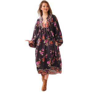 Vestido Largo Maxi con Estampado Floral para Mujer, Ropa de Vacaciones - Product Image 1