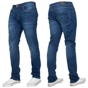 Pantalones Vaqueros de Mezclilla para Hombre, Corte Recto, Estilo Casual Urbano, Lavados, Ajustados, con Logotipo Personalizado, Servicio OEM - Product Image 2