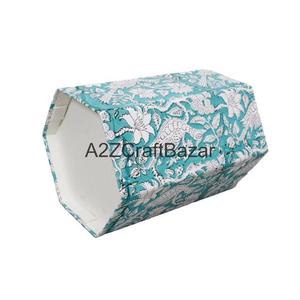Poubelle en carton écologique indienne faite à la main, à couvercle ouvert, avec couvercle roulant, design pliable pour les déchets de rue - Product Image 6