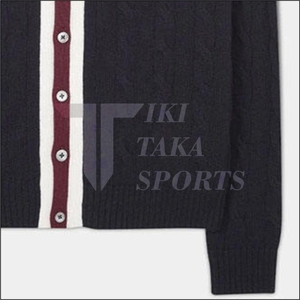 Top Trending Breathable Knitted V-neck Lace Men's <b>Cardigan</b> <b>Sweater</b> Customized Winter Wool/Nylon Anti-Wrinkle Patchwork Pattern - Product Image 5