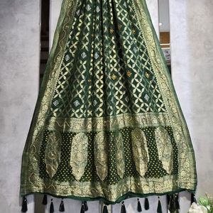 Dupatta de georgette pura de alta calidad con bordado a mano, ideal para bodas y fiestas, pañuelo para mujer, venta al por mayor, proveedor OEM, India. - Product Image 1