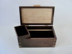 Luxury Walnut Wood Watch Bracelet Jewelry Box with Soft Grey Velvet Lining - Premium Multiple Slots Display Case Organizer - Product Image 6