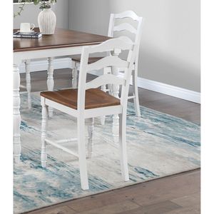 Set da Pranzo Classico a 5 Pezzi con Tavolo Bianco e 4 Sedie dall'Aspetto Legno Naturale per Sala da Pranzo - Product Image 6
