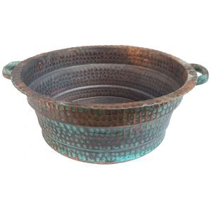 Decorative Copper Pedicure Bowl With Rustic Appeal Suitable For Salons Resorts Wellness Centers And Spas - Product Image 6