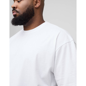 เสื้อยืดพิมพ์ลายซิลค์สกรีนแบบกำหนดเองปี 2026 ผ้า 240GSM ทรงหลวม ระบายอากาศได้ดี ผลิตจากโพลีเอสเตอร์ผสมสแปนเด็กซ์ ลายนูน 3 มิติ เหมาะสำหรับใส่ลำลองสำหรับผู้ชาย - Product Image 2