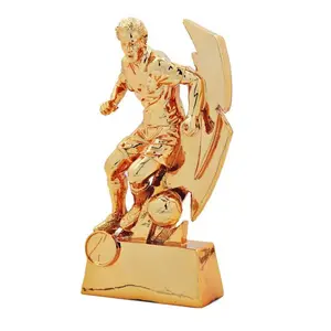 Trofeo sportivo personalizzato in resina libera gioco di calcio Design trofeo Action figure premio medaglia di calcio