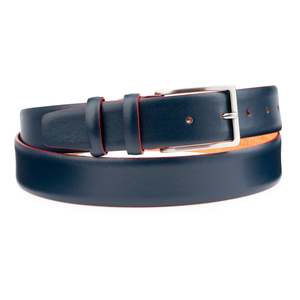 Ceinture décontractée pour homme en cuir de vachette RAHRAJ ENTERPRISES, boucle ardillon tête de mort en alliage, largeur 3,5 cm, longueur 110 cm, durable et robuste - Product Image 1