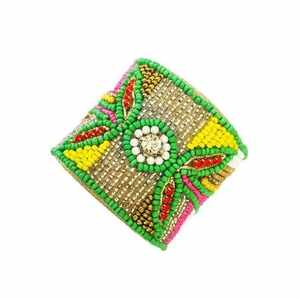 Bracelets en perles faits à la main avec un design fantaisie, style vintage, bracelets en résine époxy pour les occasions festives, accessoire pour la Saint-Valentin - Product Image 1