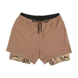 Pantalones cortos deportivos para hombre, cintura elástica, secado rápido, transpirables, ligeros, para entrenamiento, correr, gimnasio, ropa deportiva - Product Image 1