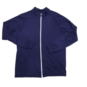 Veste en polaire unie pour homme, col montant, fermeture éclair, style décontracté, coupe classique, en polyester, pour l'automne - Product Image 1