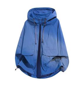 Veste à capuche unisexe coupe-vent, coupe classique, en molleton bouclette, séchage rapide, avec poches, color block, pour l'hiver, style décontracté - Product Image 5