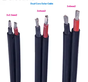 Kabel PV surya tembaga timah 2x6mm2 PV1-F 0.6/1KV