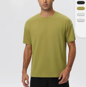 Camiseta Deportiva con Aberturas Laterales, Camiseta de Entrenamiento para Hombre, Casual, Elástica, Estampada - Product Image 4