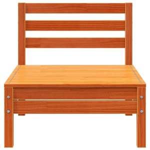 Sofá Modular de Jardín de Madera de Pino Maciza Color Cera Marrón, Tamaño Individual para Uso en Exteriores - Product Image 4