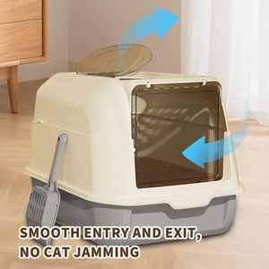 Lettiera Intelligente per Gatti con Doppia Porta, Ampio Interno per un'Ingresso Fluida e Ridotta la Pressione - Product Image 5