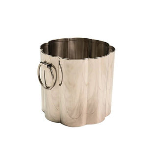 Seau à glace et refroidisseur de bouteilles en acier inoxydable à double paroi, design moderne, finition miroir, pour champagne et vin, articles de bar, en gros, en promotion - Product Image 2