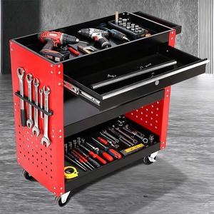 Hot Selling Heavy Duty 3-Tier Industrial Mobile <b>Tool</b> Storage <b>Cabinet</b> Wheels Customized OEM/ODM/OBM Support 300kg Load Capacity - Product Image 5