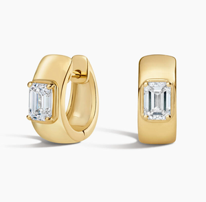 <b>Hoops</b> Earrings Diamond Earrings Gold and <b>Silver</b> Earrings Lab Grown Diamonds Earrings <b>Hoops</b> Fine Jewelry for Women - Product Image 1
