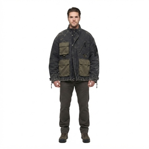 OEM Heavyweight 450GSM Canvas Boxy Hunting <b>Jacket</b> <b>Gothic</b> Gorpcore Men's Distressed Vintage Winter Outerwear Water-Resistant - Product Image 1