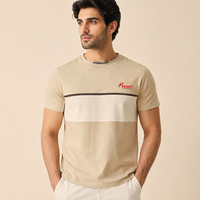 T-shirt décontracté pour homme en coton doux, respirant, coupe classique, manches courtes, streetwear quotidien, OEM