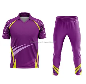 OEM servis tasarım ekibi kriket forması resimler özel yüceltilmiş logolar renkli yeni tasarım kriket jers