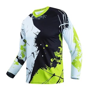 <b>Cycling</b> <b>Jersey</b> <b>Long</b> <b>Sleeve</b> Black White Red Patterned Breathable Quick Dry Lightweight for <b>Men</b> Outdoor Sports 100% Polyester - Product Image 4