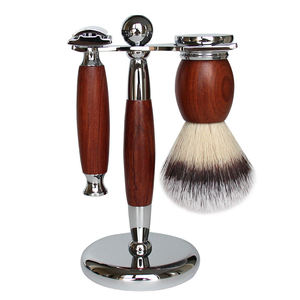 Lansky Luxury Private Label Mens Grooming Kits Facial Shaving <b>Brush</b> and Safety razor Stand Set - Product Image 5