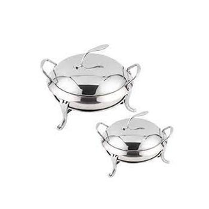 Cacerola de Acero para Servir, Recipiente para Calentar Comida, Decoración para Bodas y Fiestas, Tamaño Personalizado con Tapa, Recipiente Metálico para Calentar Comida Hecho en India - Product Image 1