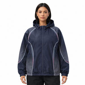 High Performance Custom Style Women Windproof Windbreaker <b>Jacket</b> Long Sleeve Polyester hooded Casual Outdoor Windbreaker <b>Jacket</b> - Product Image 2