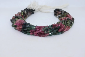 Perles ovales facettées en tourmaline véritable, 5-7 mm, 14 brins, vente en gros pour la création de bijoux - Product Image 2