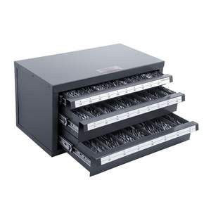 Z Steel Three-Drawer A-Z <b>Drill</b> <b>Bit</b> Dispenser Cabinet Stackable Organizer for <b>Drill</b> <b>Bit</b> <b>Storage</b> with Labels - Product Image 1