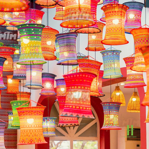 Handmade Brocade <b>Lantern</b> Ethnic Fabric Hanging Silky <b>Lantern</b> Colorful Decorative <b>Lantern</b> for Home Festival and Events - Product Image 4