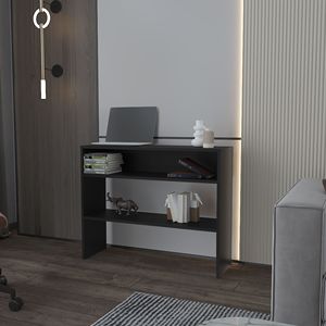 Tavolo consolle Open Storage Black Vail in melamina - Product Image 1