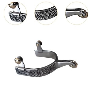 Paquete de 2 Espuelas para Caballo, Espuelas de Equitación, Espuelas Vaqueras con Engranaje Giratorio, Espuelas Ecuestres Profesionales - Product Image 2